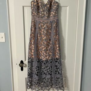 Midi self portrait knock off dress